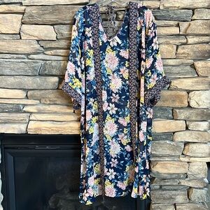 Floral Duster Top Sheer Flowing Fabric xhilaration Size XS